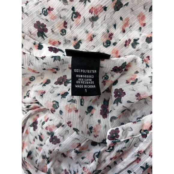 Torrid Women’s White Sheer Hi-Low Surplice Floral Coverup Tunic Plus size 1 - Picture 5 of 8